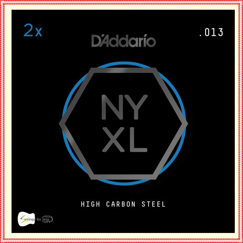 D Addario NYXL Plain Steel Guitar Strings .013 2 single Strings per pack