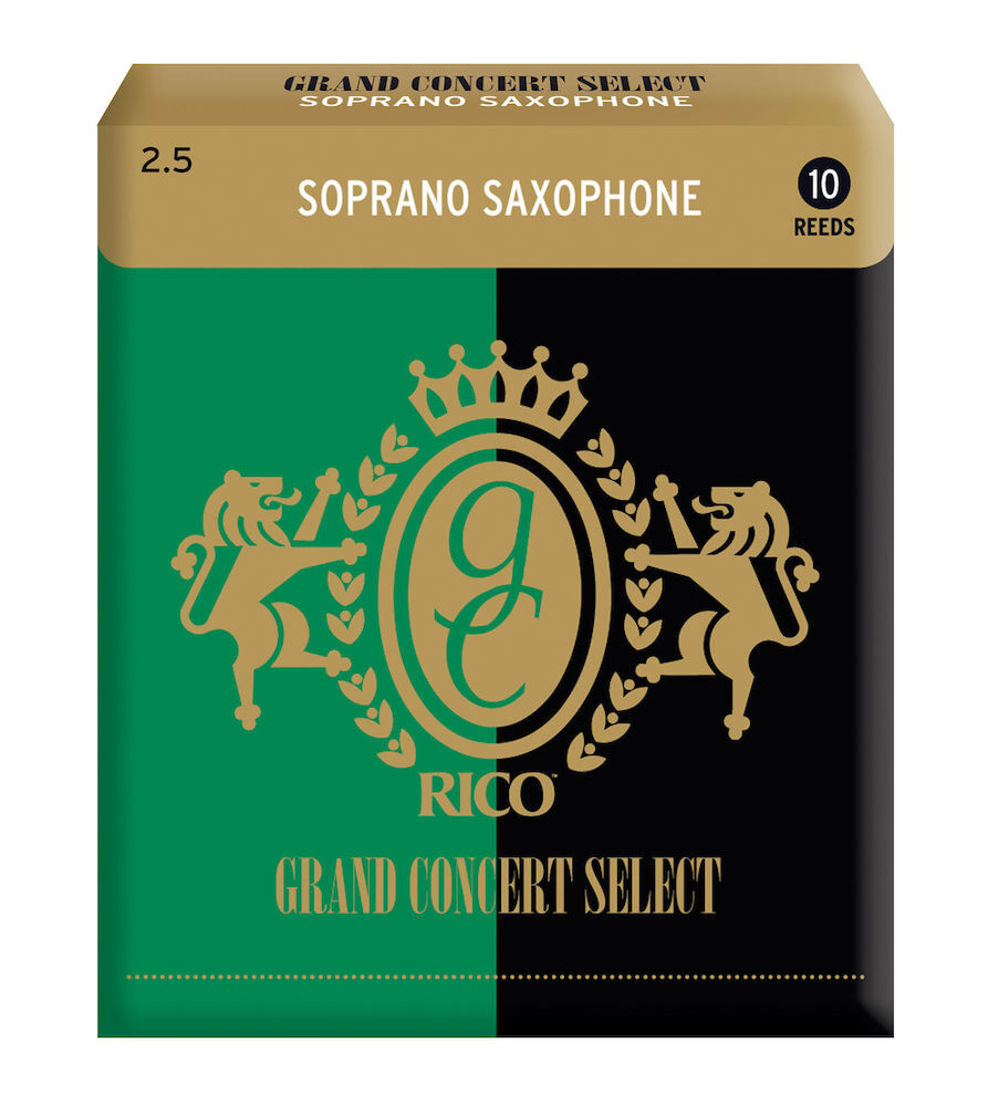 Rico Grand Concert Select Soprano Sax Reeds, Strength 2.5, 10-pack