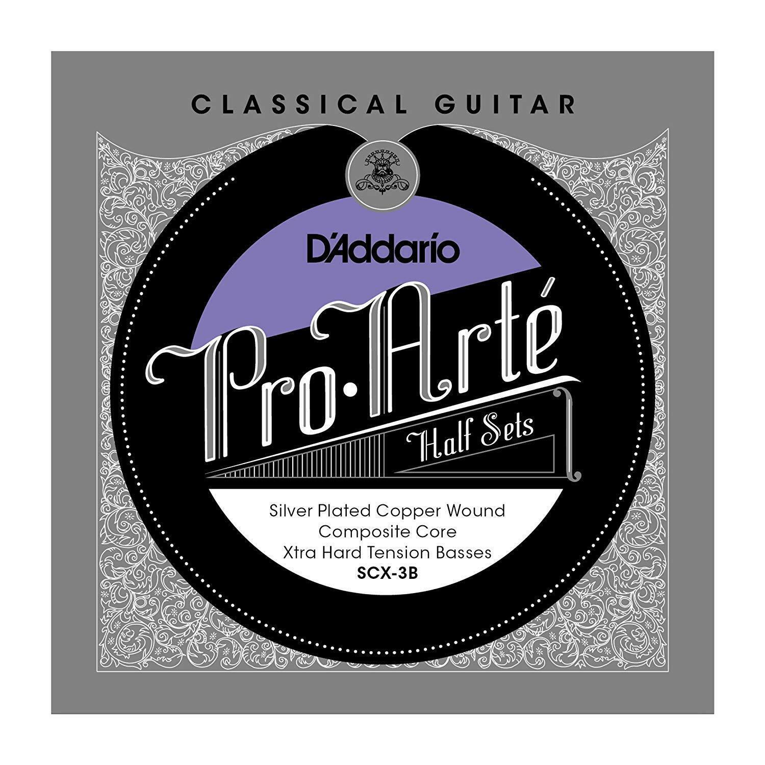D'Addario Pro-Arte Silver Plated Copper Composite Core Half String Set Ex Hard