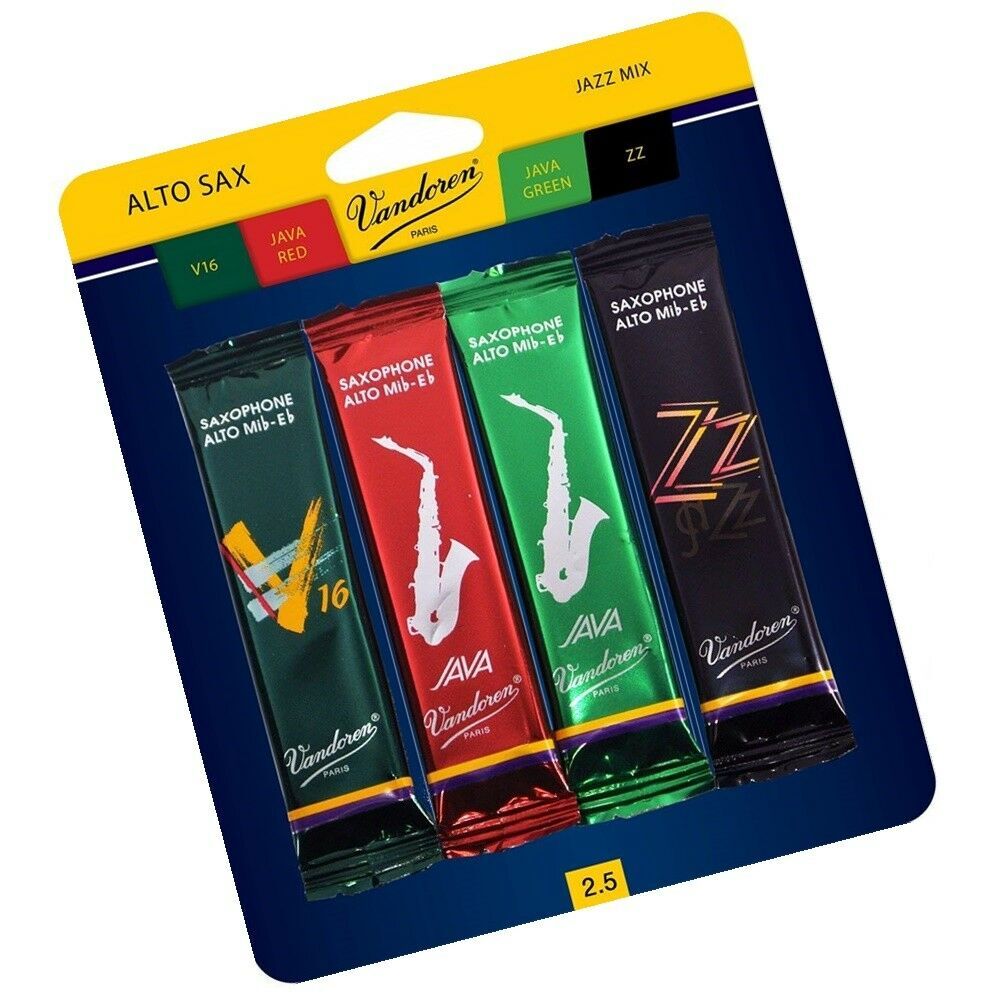 Vandoren Alto Sax Jazz Reed Mix Card 4 Reeds includes 1 each ZZ eBay