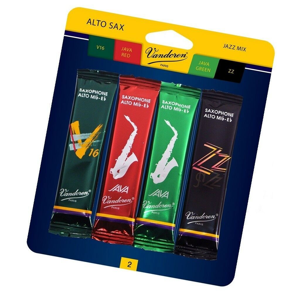 Vandoren Alto Sax Jazz Reed Mix Card 4 Reeds includes 1 each ZZ eBay