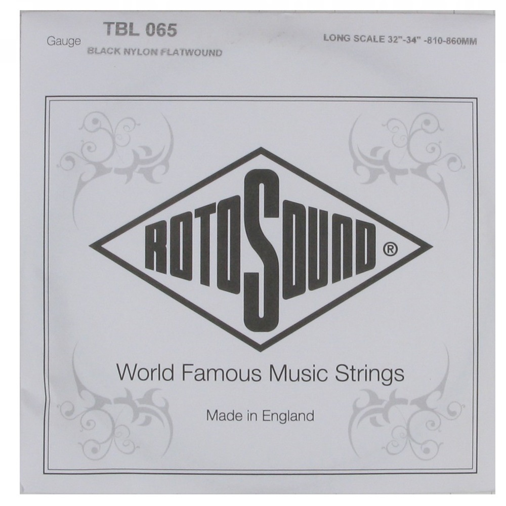 ROTOSOUND Black Nylon Flatwound Bass Guitar Single String .065 Long