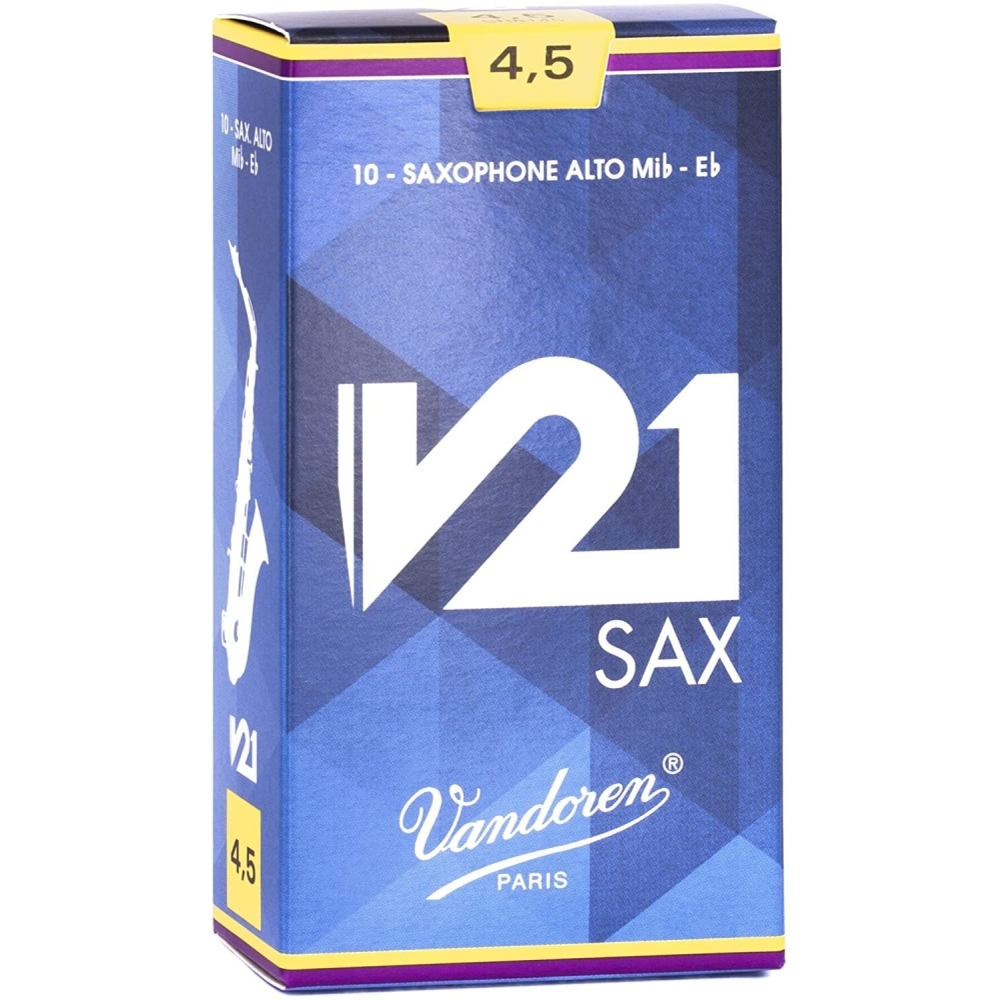 Vandoren Alto Saxophone Reeds V21 Grade 4.5 Box of 10