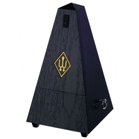 Wittner 855161 Maelzel Pyramid Metronome with Bell in Simulated Black Wood Grain