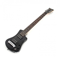 Hofner Shorty Deluxe Electric Guitar with Gig Bag - Black