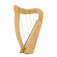 Celtic Baby Harp 12 string Carved with Bag