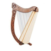 Celtic  TROUBADOUR Harp 22 String  Carved  Body  with Bag