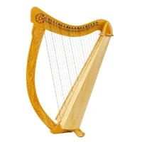 Celtic  TROUBADOUR Harp 22 String  Carved  Body  with Bag