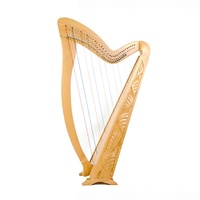Meghan  Harp 36 string Carved Body with Bag 51" Tall