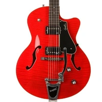 GODIN  5th Avenue Uptown Trans Red GT w/Bigsby Hollow Body Guitar with case
