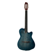 Godin ACS Nylon-String / Synth SA Guitar Blue Denim Flame w/ Bag RRP $3299