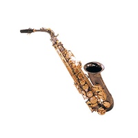 Linley  Alto Saxophone W/ High F# Key Sandblasted Black / Gold Made in Taiwan