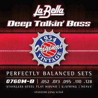 La Bella 0760M-B Deep Talkin' Bass 1954 Original Flat Wound 5-String Bass Strings