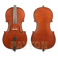 Gliga  1/2 Cello 3 Outfit Dark Antique oil Varnish Fully Set Up