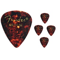 Fender Premium Colored Celluloid Guitar Picks 351 Shell Medium - 5 Picks