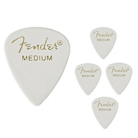 Fender 351 Shape Classic Celluloid Picks - Medium White 5 - pack
