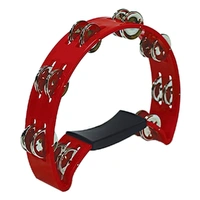 Maxtone Tambourine- Half Moon Shape-Red