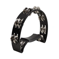 Maxtone Tambourine- Half Moon Shape Black 