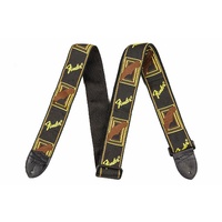 Fender 2 inch Monogrammed Guitar Strap Black/Brown/Yellow electric Guitar Strap 