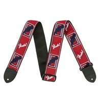 Fender 2 inch Monogrammed Guitar Strap Red/White/Blue electric Guitar Strap 