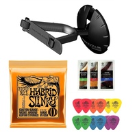 Electric Guitar - Ultimate support hanger tortex picks Ernie Ball 2222 + Polish