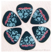 6 Picks Dunlop Tortex Dirtbag Guitar Picks Plectrums Dirtbag Skulls 1.00 mm 