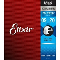 Elixir 11600 Nickel Plated Steel with POLYWEB Coating Light Banjo Strings