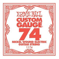 Ernie Ball Nickel Wound Single Electric Guitar String .074 Gauge PO1174