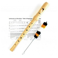 Meinel Maple Wooden Descant / Soprano  Recorder with Bag Made in Germany