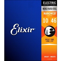 Elixir Nanoweb 10 - 46 Coated long life Electric Guitar Strings - 12052