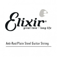 Elixir Strings Anti-Rust Plated Plain Steel Guitar Single String .009