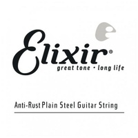 Elixir Strings Anti-Rust Plated Plain Steel  Guitar Single String (.009)