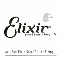 Elixir Strings Anti-Rust Plated Plain Steel  Guitar Single String (.014)