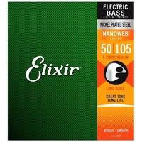 Elixir Strings 14102 Nanoweb Medium  Long Scale Bass Guitar Strings 50 -105