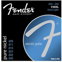 Fender 150XL Pure Nickel Electric Guitar Strings Extra Light 9-40