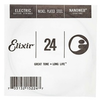 Elixir Strings - Electric Single Guitar String NANOWEB Coating, .024 Great tone