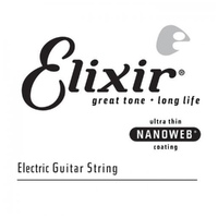 Elixir Strings - Electric Guitar Single String NANOWEB Coating, .028