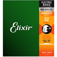 Elixir 15332 Nanoweb Single Bass Medium C .032 - Long Scale, 6th String