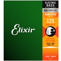 Elixir 15425 Single 5th Electric Bass Guitar String Super Light B 125 Long Scale