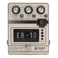 Walrus Audio EB-10 EQ / Boost Utility Guitar Effects Pedal,  Cream
