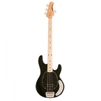 Ernie Ball Music Man StingRay 4 H - Gloss Black Ash Body Maple Neck, Maple Fingerboard