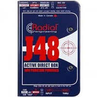 Radial J48 1-channel Active 48v Phantom-powered Direct Box 