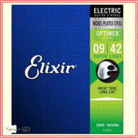  Elixir 19002 Nickel Plated Electric Guitar Strings with OPTIWEB Coating, 9 -42