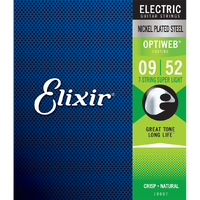 Elixir 19007 Optiweb Electric Guitar Strings - .009-.052 Super Light 7-string