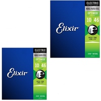  2 sets Elixir 19052 Electric Guitar Strings with OPTIWEB Coating 10 -46