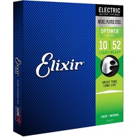  Elixir 19077  Electric Guitar Strings with OPTIWEB Coating, Light/Heavy 10 - 52