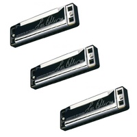  Lee Oskar by Tombo Major Harmonica 3-Pack  Keys G, A, C, 