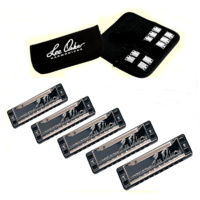  Lee Oskar by Tombo Major Harmonica 5-Pack with Free Case Keys G, A, C, D, and F