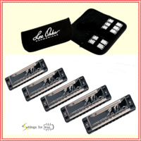  Lee Oskar by Tombo Major Harmonica 5-Pack with Free Case Keys A,C,D,E and G