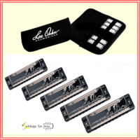 Lee Oskar by Tombo Major Harmonica 5-Pack with Free Case Keys A,C,D,E and G